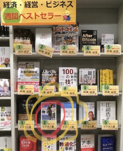 『マンガでやさしくわかる物流』八重洲ブックセンター本店で、ビジネス書2位！